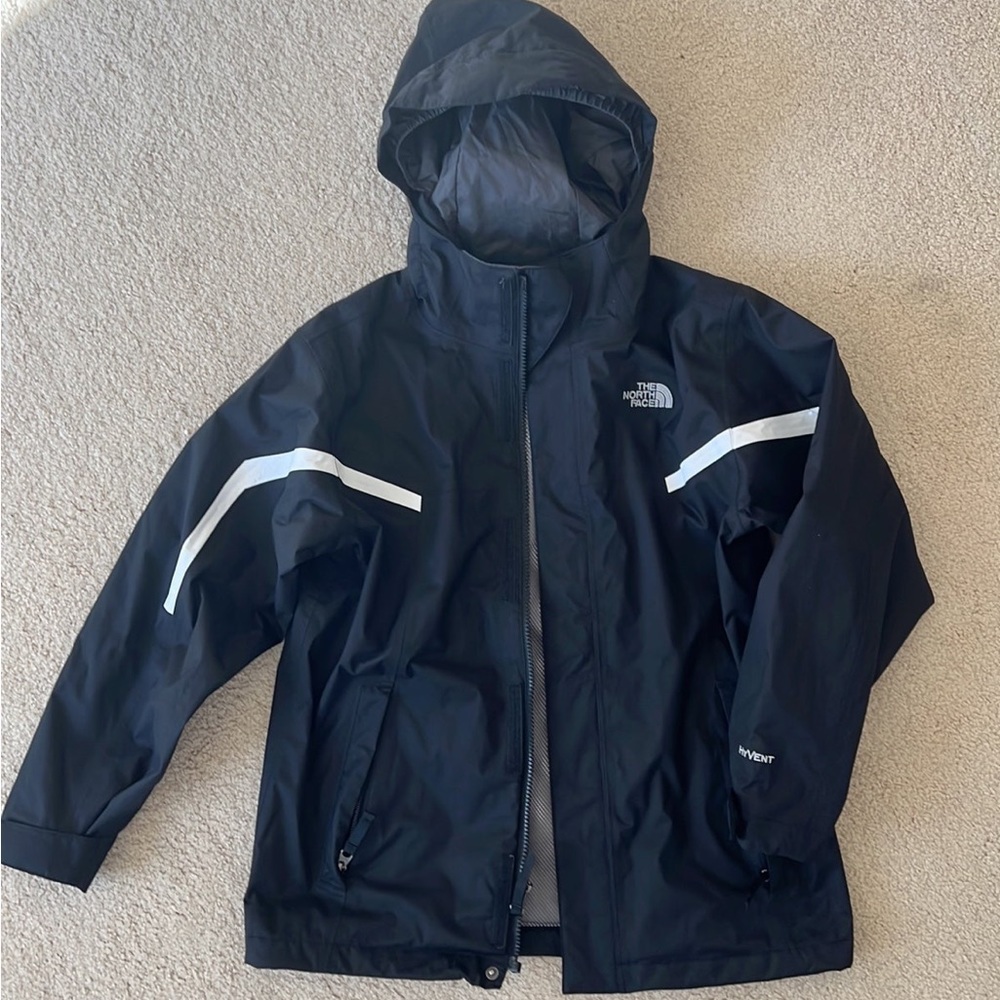 North Face Windbreaker - Boys M, 10/12, Black